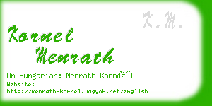 kornel menrath business card